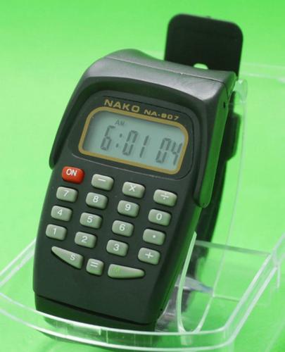 907 8位数计算器手表led儿童电子产品,图片仅供参考,电子厂专业黑色